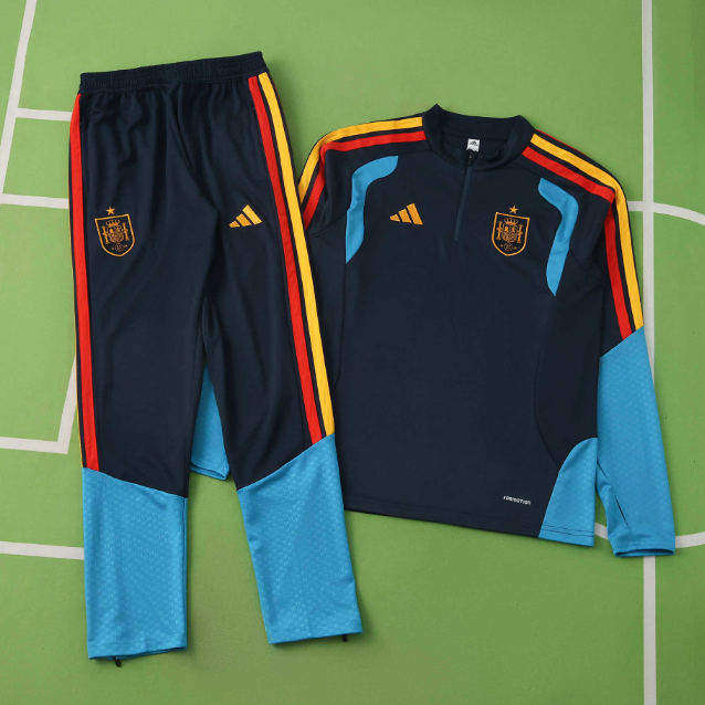 2026 FIFA World Cup Spain Navy Training Kits Sweatshirt with Pants